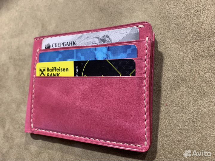 Катхолдер визитница натуральная кожа женский