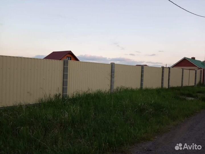 Забор из профнастила, 3Д забор, сетка сварная
