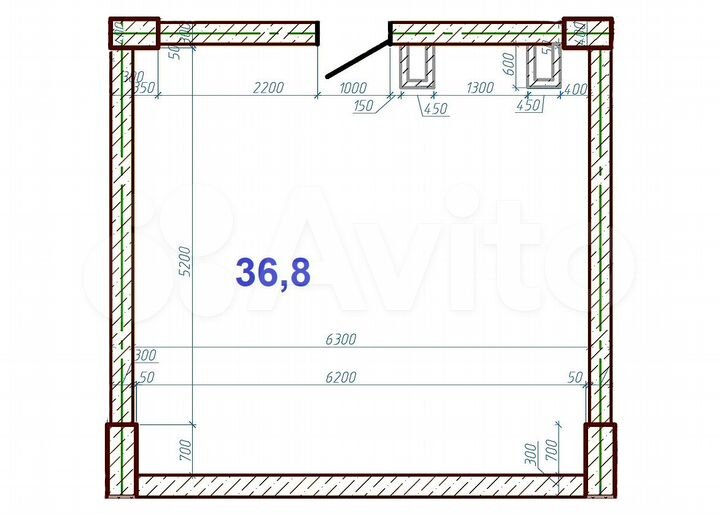 Свободного назначения, 36.8 м²
