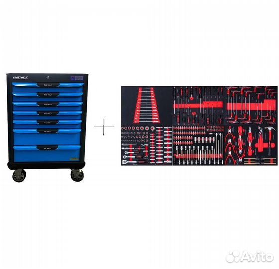 Тележка с 7 ящиками+подарок инструмент