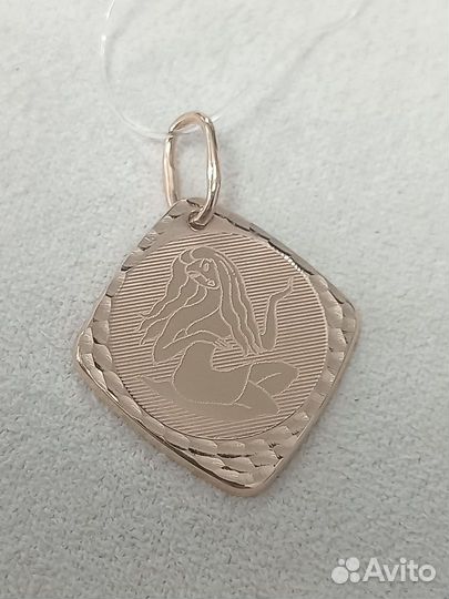 Золотая подвеска знак зодиака 