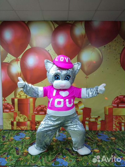 Ростовая кукла Кот Котик Серебро и одежда