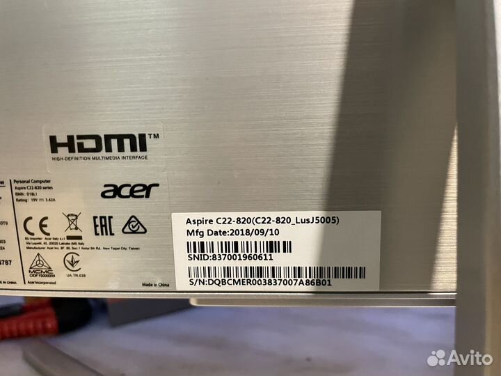 Моноблок Acer Aspire c22-820