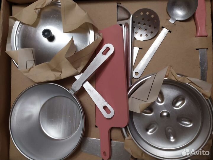 Кукольная посуда алюминиевая 1991 год (СССР)