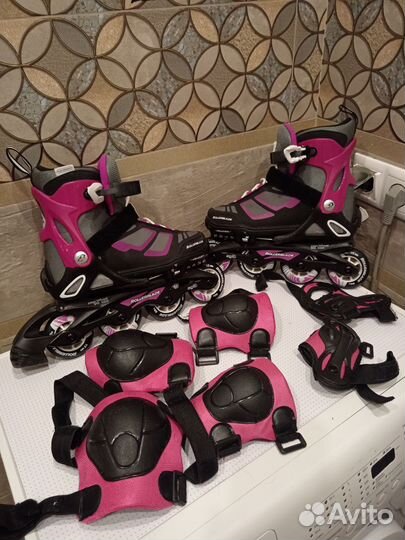 Роликовые коньки детские раздвижные 33 36