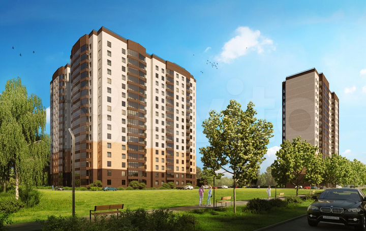 2-к. квартира, 66,7 м², 1/16 эт.