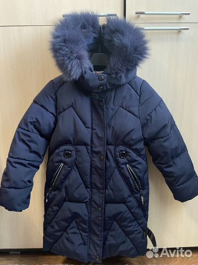 Зимнее пальто для девочки 146
