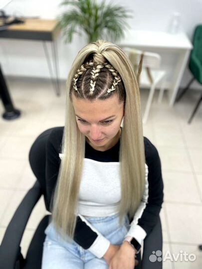 Афрохвост, брейды в хвост, водопад, боксерские кос