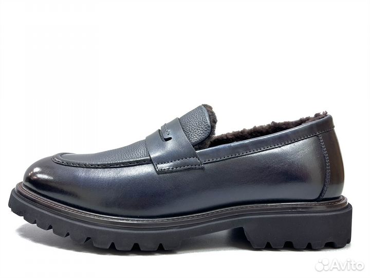 Туфли мужские кожаные на меху