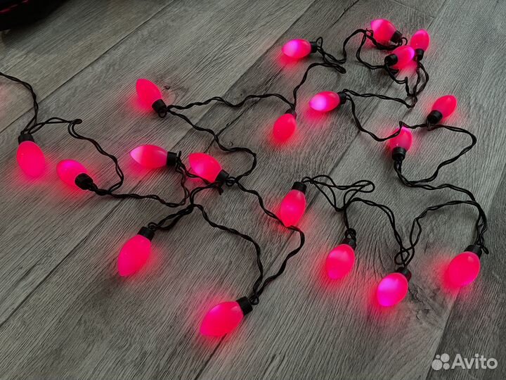 Гирлянда розовая