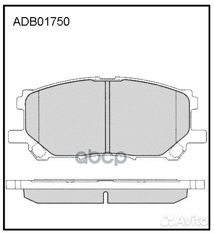 Колодки тормозные дисковые перед ADB01750 A