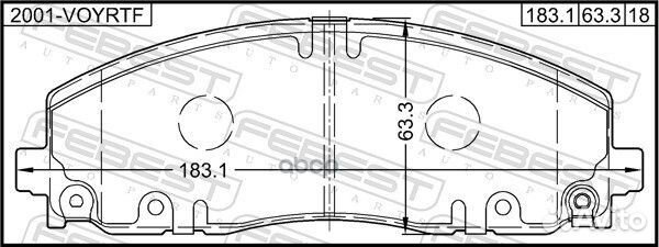 Колодки передние chrysler Voyager V/dodge Journ