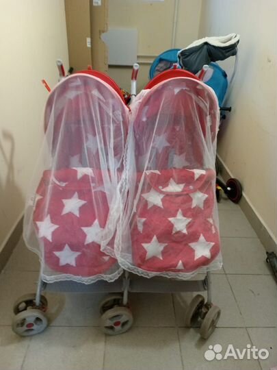 Коляска трость для двойни