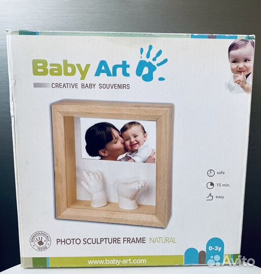 Фоторамка со слепками 3Dи фото baby art