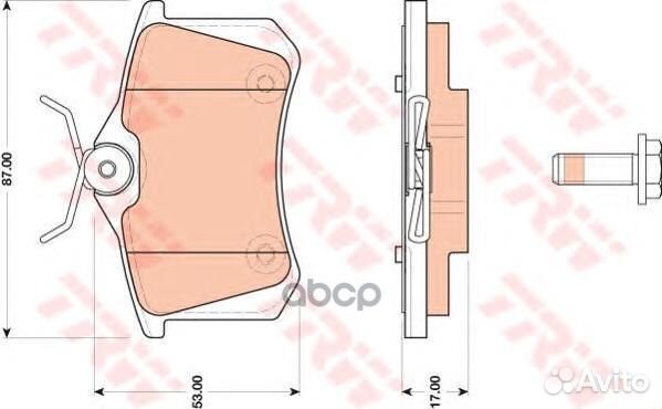 Колодки тормозные дисковые зад GDB1813 TRW