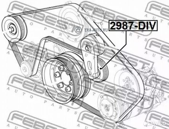 Febest 2987-DIV ролик натяжной