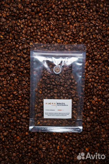 Зерновой кофе свежей обжарки (200 гр )