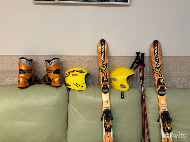 Горные лыжи Rossignol детские 100 комплект