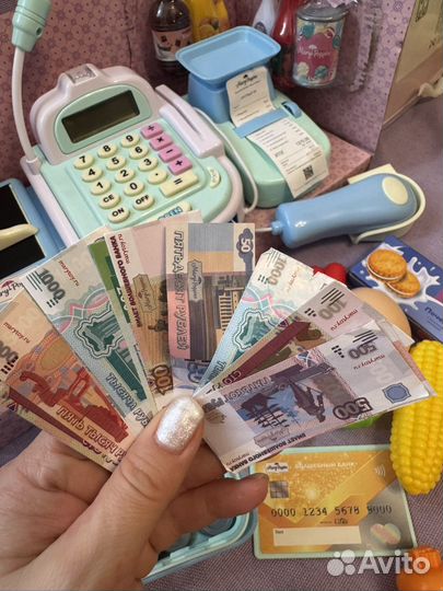 Касса детская игрушечная многофункциональная