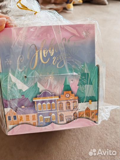 Мягкая игрушка зайка с гирляндой