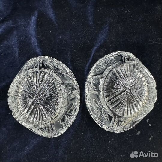 Сахарница конфетница СССР хрусталь стекло