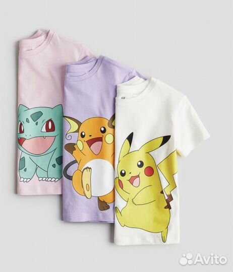 Футболка пакемоны для девочки hm 98/104 оригинал