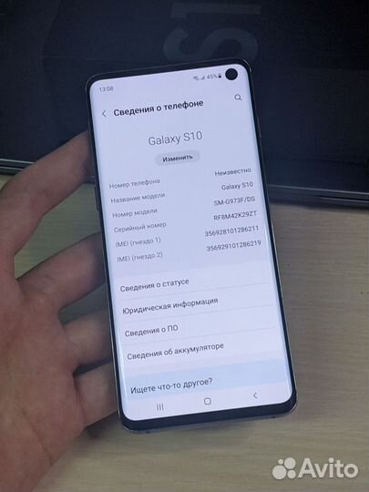 Samsung Galaxy S10 8/128 Gb Exynos Black