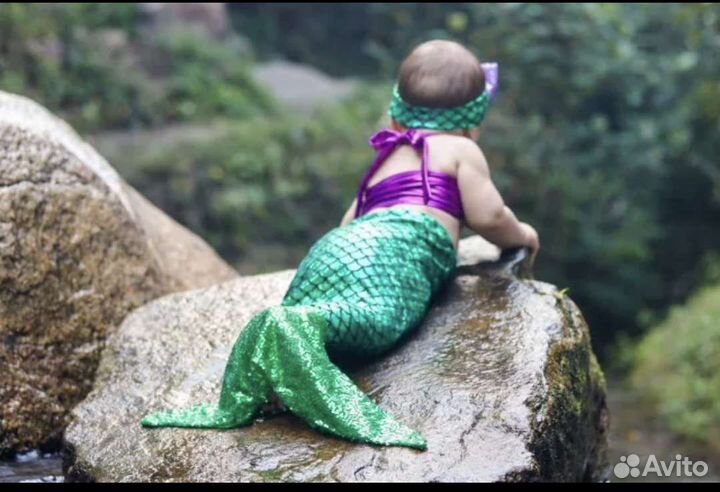 Костюм Русалочки. Детский хвост русалки. Прокат