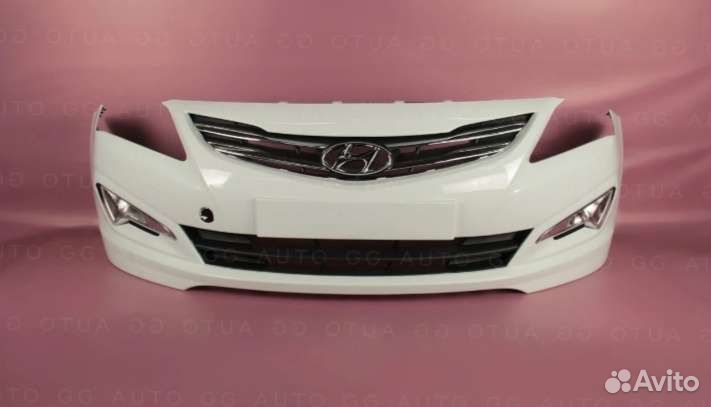 Бампер передний Hyundai Solaris в цвет Солярис