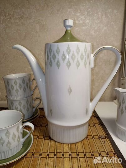 Чайно-кофейный сервиз гдр volkstedt