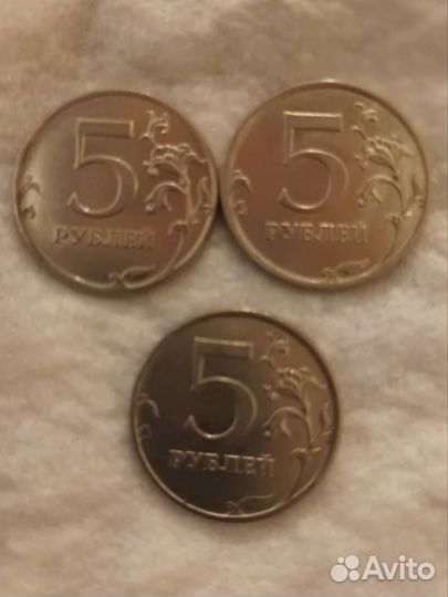 Монета 5 рулей брак