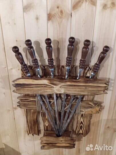 Подставка для шампуров, крепление на стену