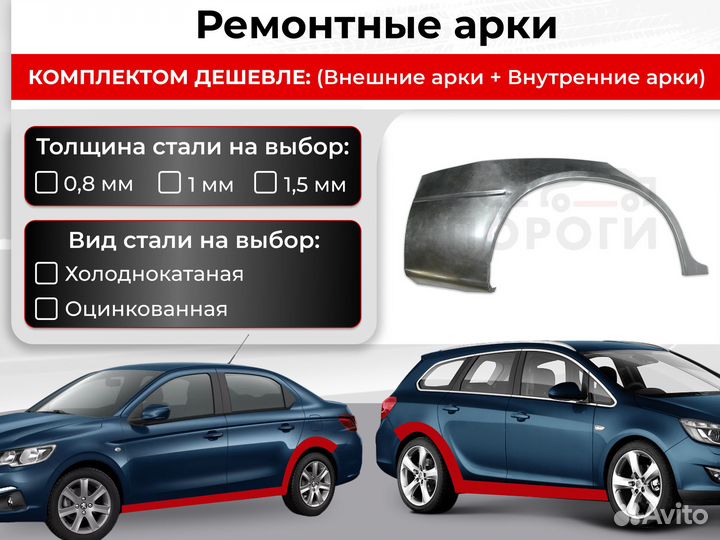 Ремонтные арки Kia Shuma 2