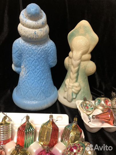 Елочные игрушки СССР дед мороз снегурочка