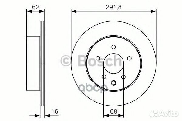 Диск тормозной зад 0986479S31 Bosch