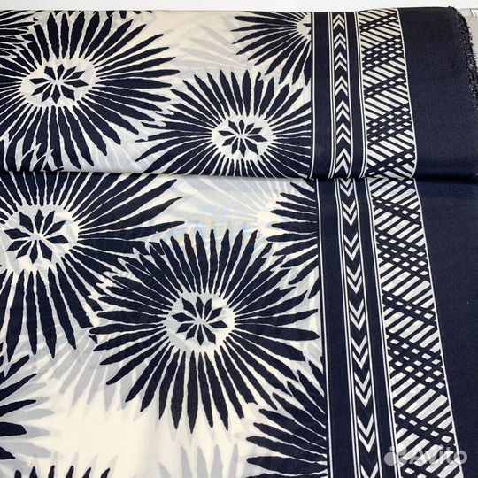 Натуральный шелк одуванчики. Италия. Отрез 1,5 м