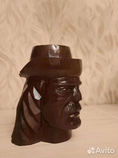 Скульптура Голова Гаучо железное дерево