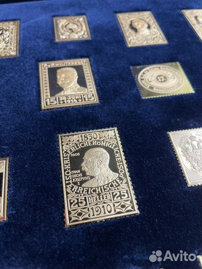 Коллекция серебряных марок 925 Австрия