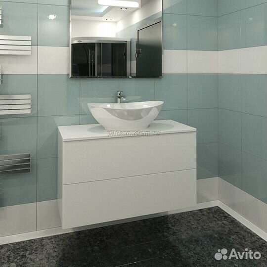 Тумба с раковиной Orange Otto Ot-100tumdf+G56 подвесная, белый