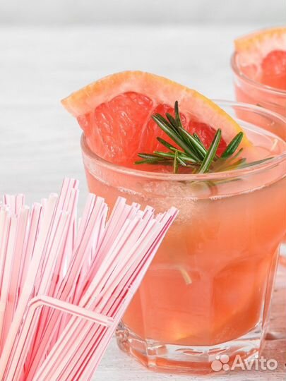 Трубочки для коктейлей и напитков с гофрой, 250 шт