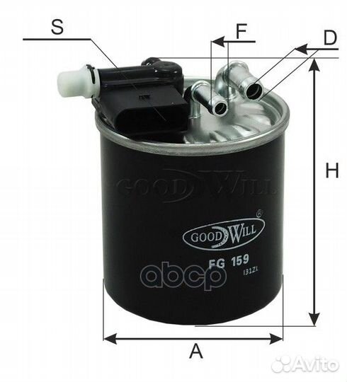 Фильтр топливный MB W204/212/X164/204/W164/906