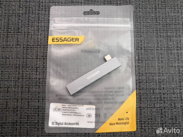 USB хаб Essager Type-C - USB 2.0/3.0