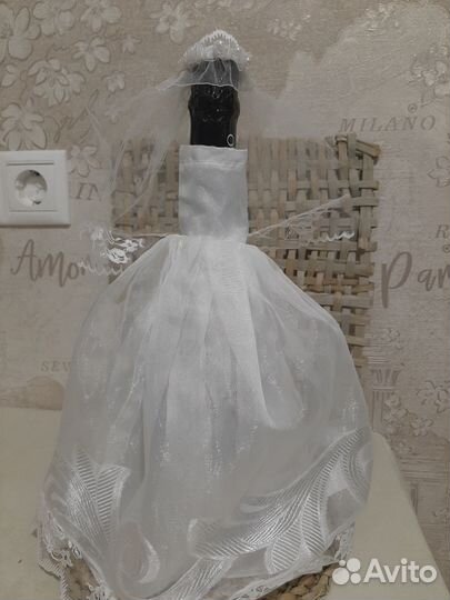 Украшение для свадебного шампанского