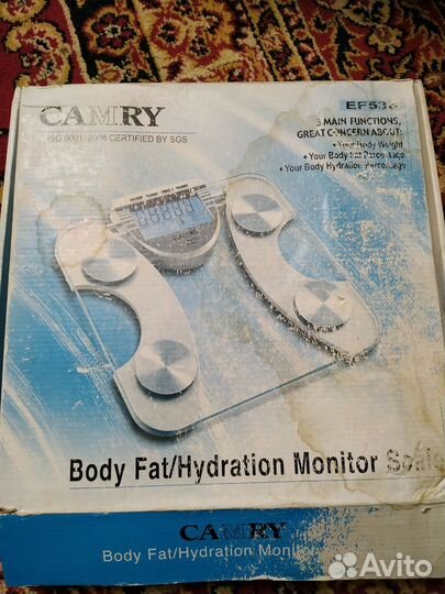 Весы напольные camry ef538