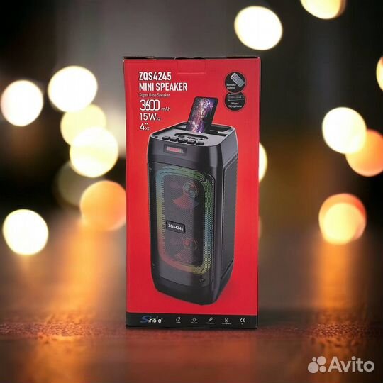 Колонка беспроводная караоке с микрофоном