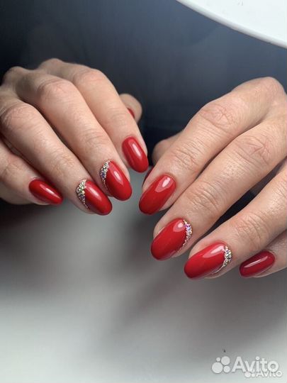 Комбиманикюр,укрепление,покрытие и дизайн