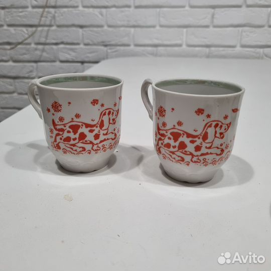 Кружка детская СССР собаки петухи