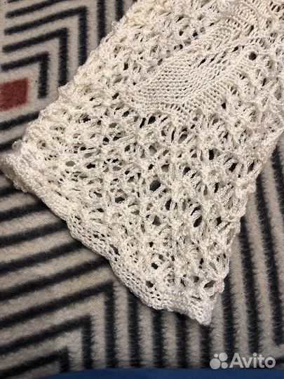 Болеро кофта вязанная белая