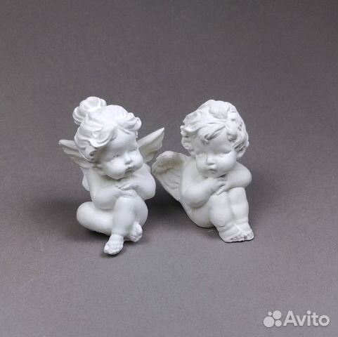 Статуэтка Ангел девочка/мальчик, 6см., руч.работа