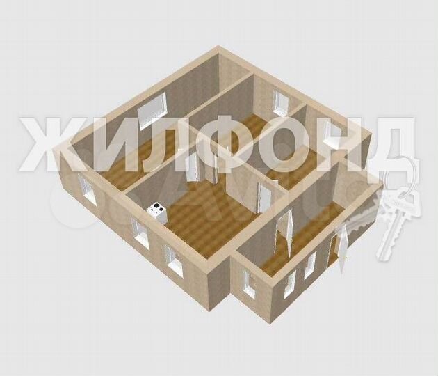 Дом 60 м² на участке 50 сот.